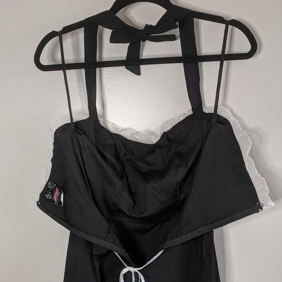 Lucky 13 Tiki Skull Halter Dress Stripes  L - Picture 7 of 10